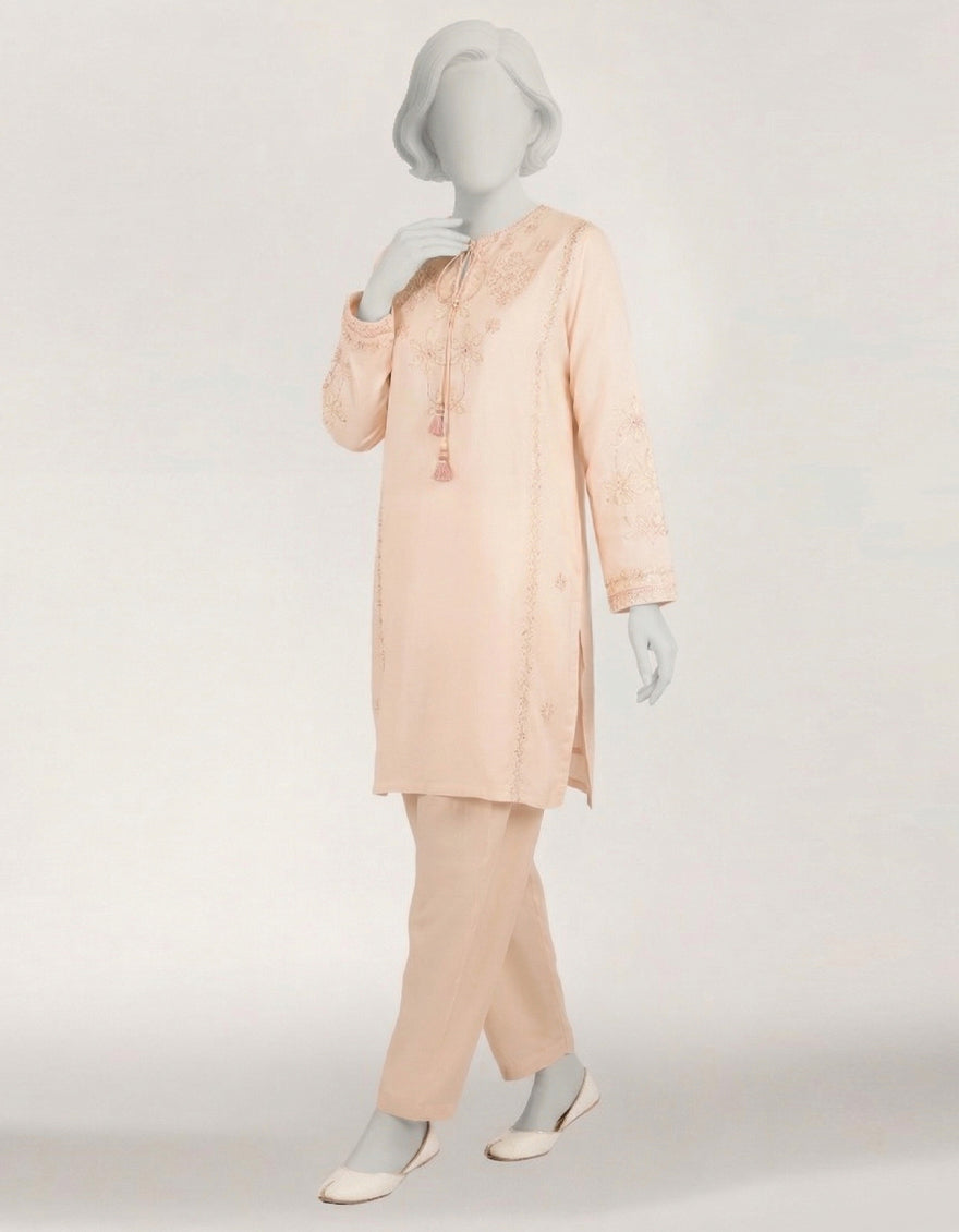 Lawn Pink Stitched Suit - J. Junaid Jamshed