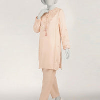 Lawn Pink Stitched Suit - J. Junaid Jamshed
