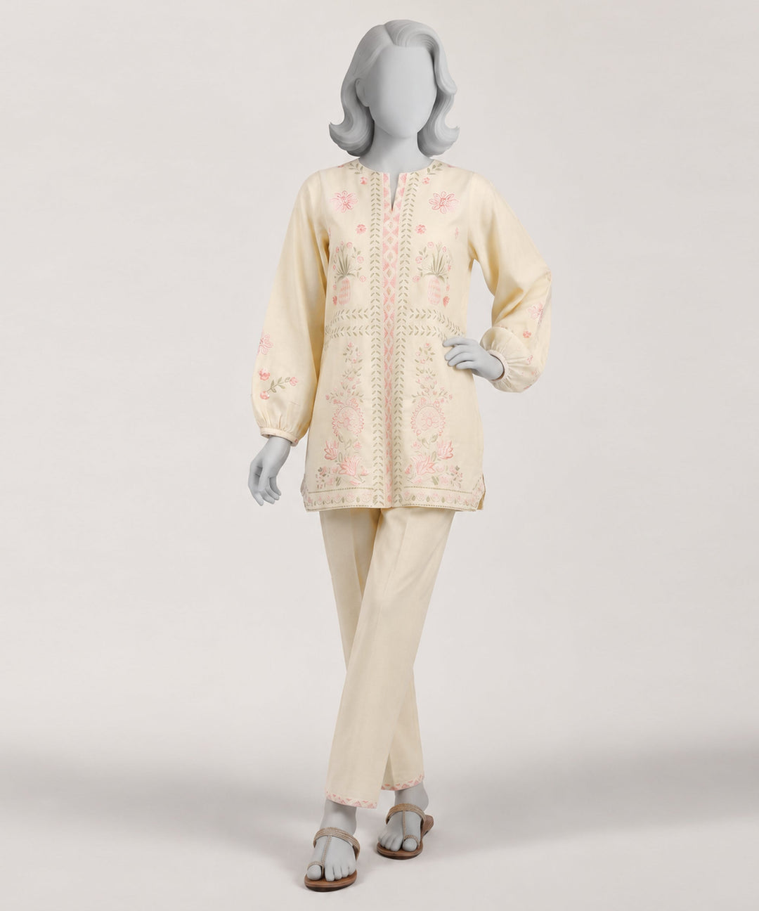 Lawn Yellow Stitched Suit - J. Junaid Jamshed