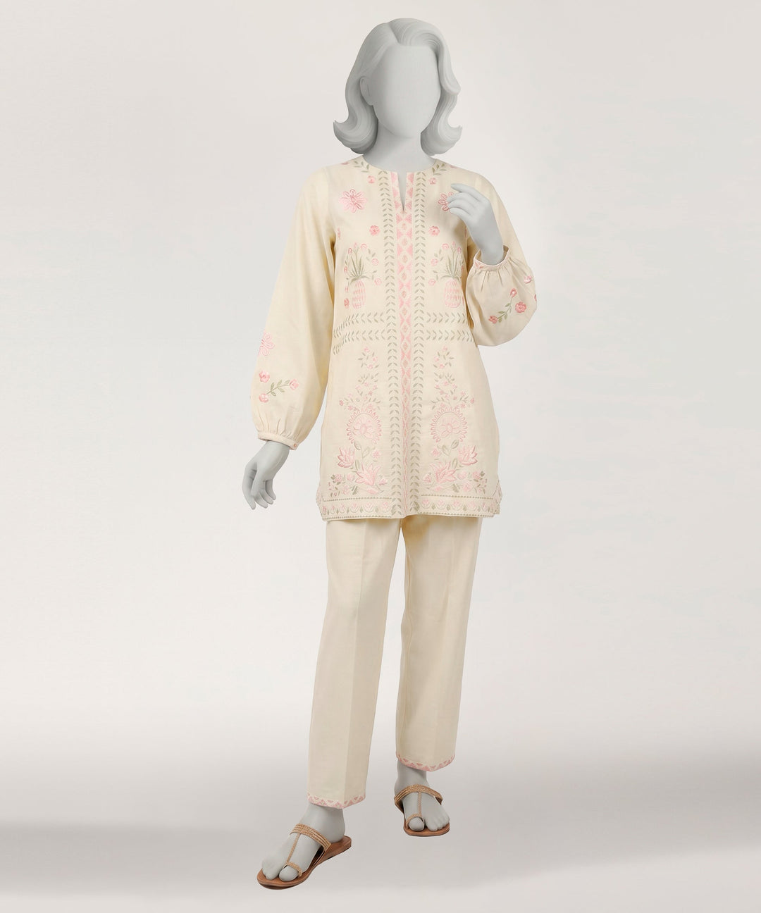 Lawn Yellow Stitched Suit - J. Junaid Jamshed