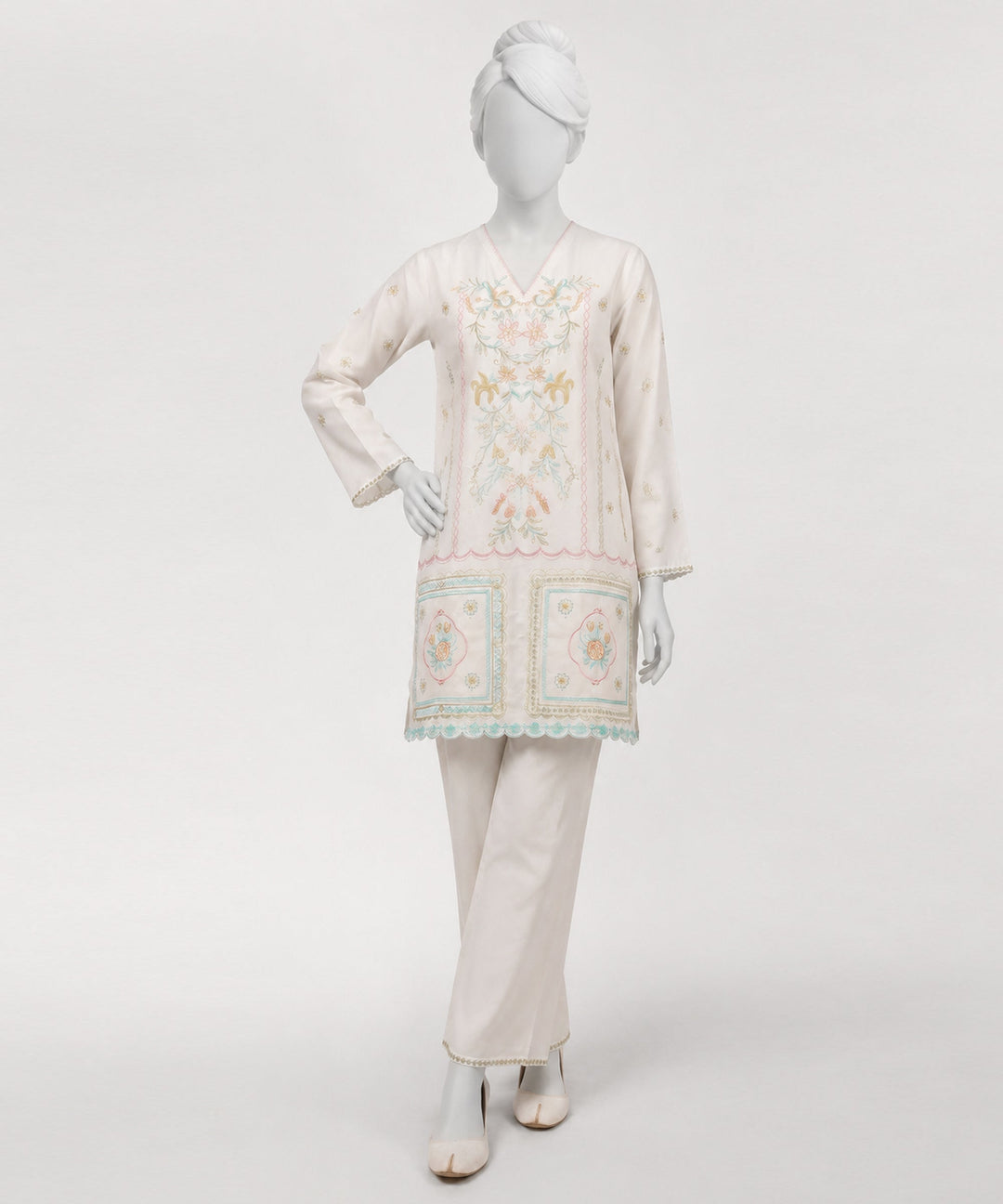 Lawn Lilac Stitched Suit - J. Junaid Jamshed