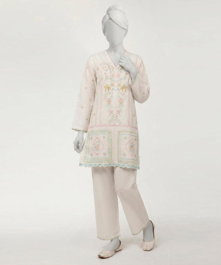 Lawn Lilac Stitched Suit - J. Junaid Jamshed