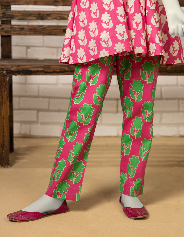 Lawn Pink Trouser - J. Junaid Jamshed