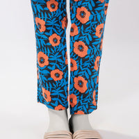 Lawn Blue Trouser - J. Junaid Jamshed