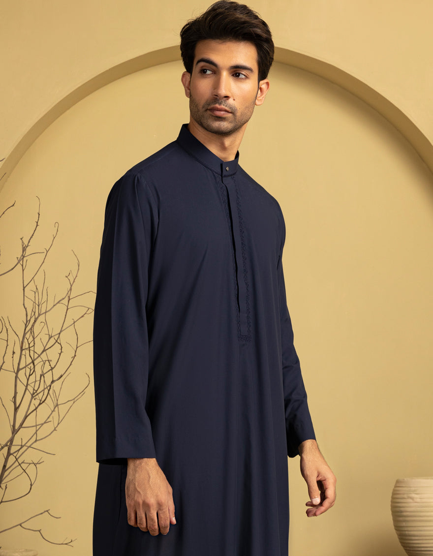 Blended Blue Jubba - J. Junaid Jamshed