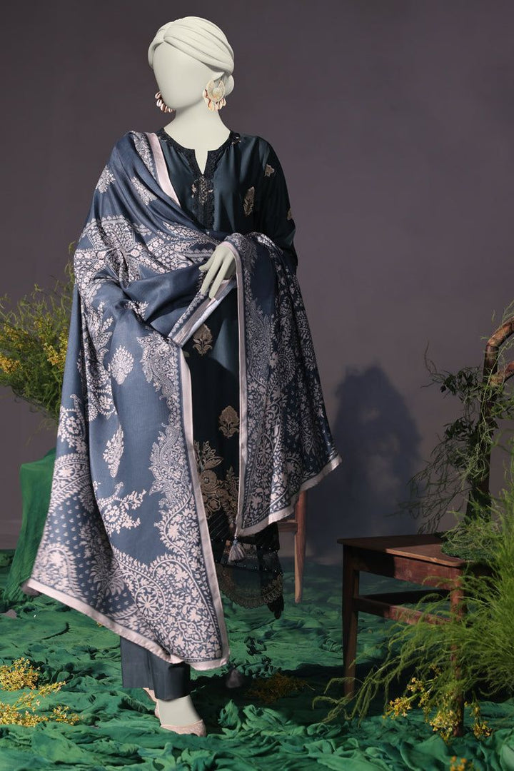 Cambric Green Stitched Suit - J. Junaid Jamshed