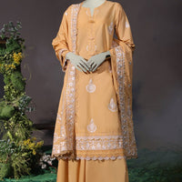 Cambric Beige Stitched Suit - J. Junaid Jamshed