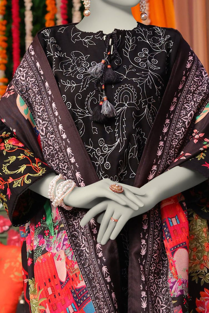 Dyed Black Stitched Suit - J. Junaid Jamshed