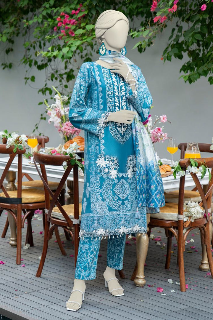 Raw Silk Green Stitched Suit - J. Junaid Jamshed
