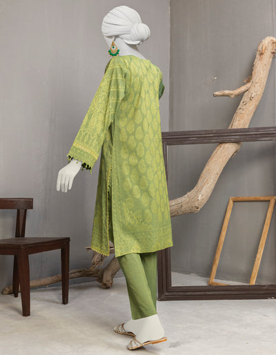 Viscose Green 2 Piece Unstitched Suit - J. Junaid Jamshed