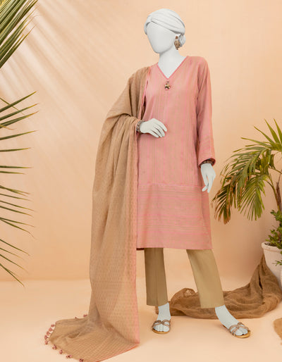 Lawn Beige 2 Piece Unstitched Suit - J. Junaid Jamshed