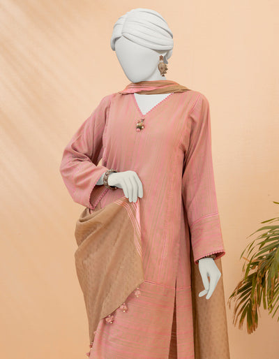 Lawn Beige 2 Piece Unstitched Suit - J. Junaid Jamshed