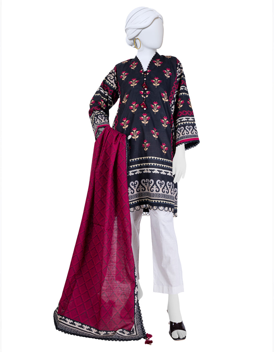 Khaddar Multi Unstitched Suit - J. Junaid Jamshed