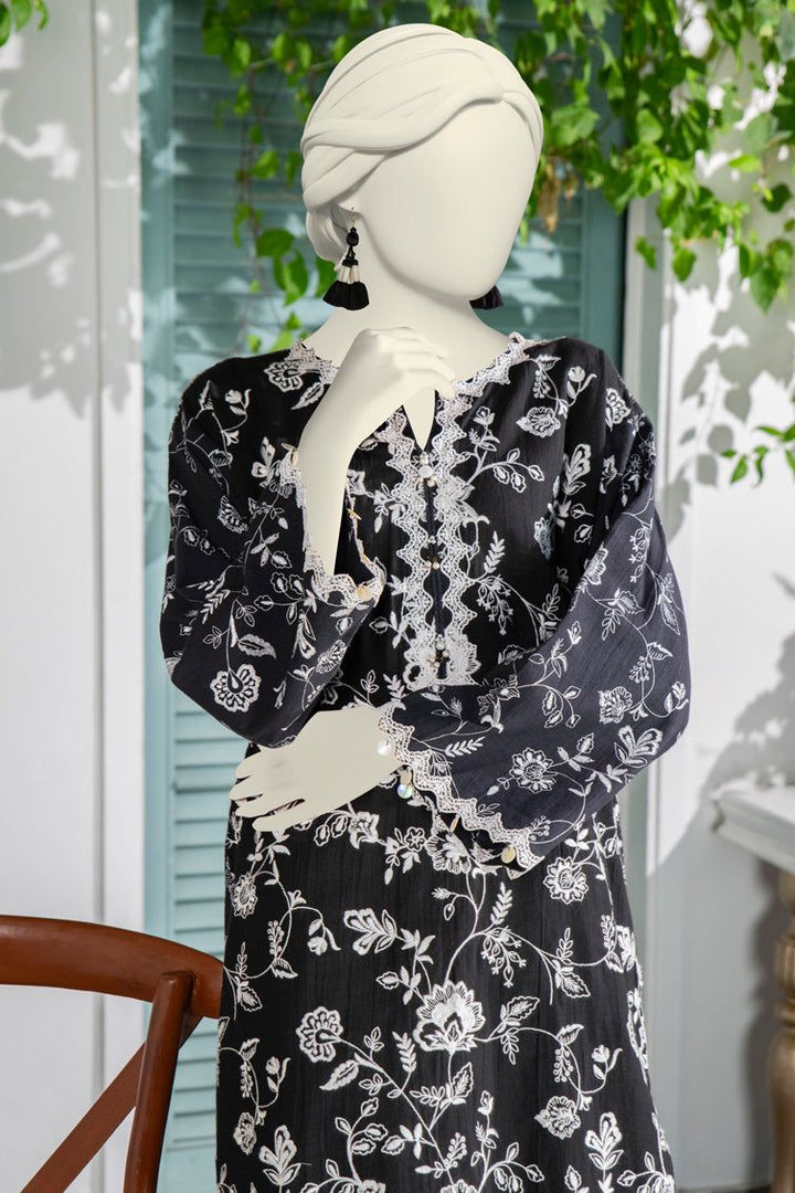 Textured Black Kurti- J. Junaid Jamshed