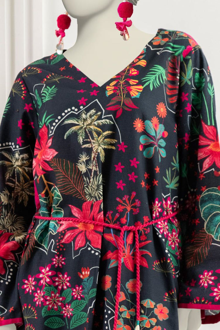 Khaddar Black Kurti- J. Junaid Jamshed