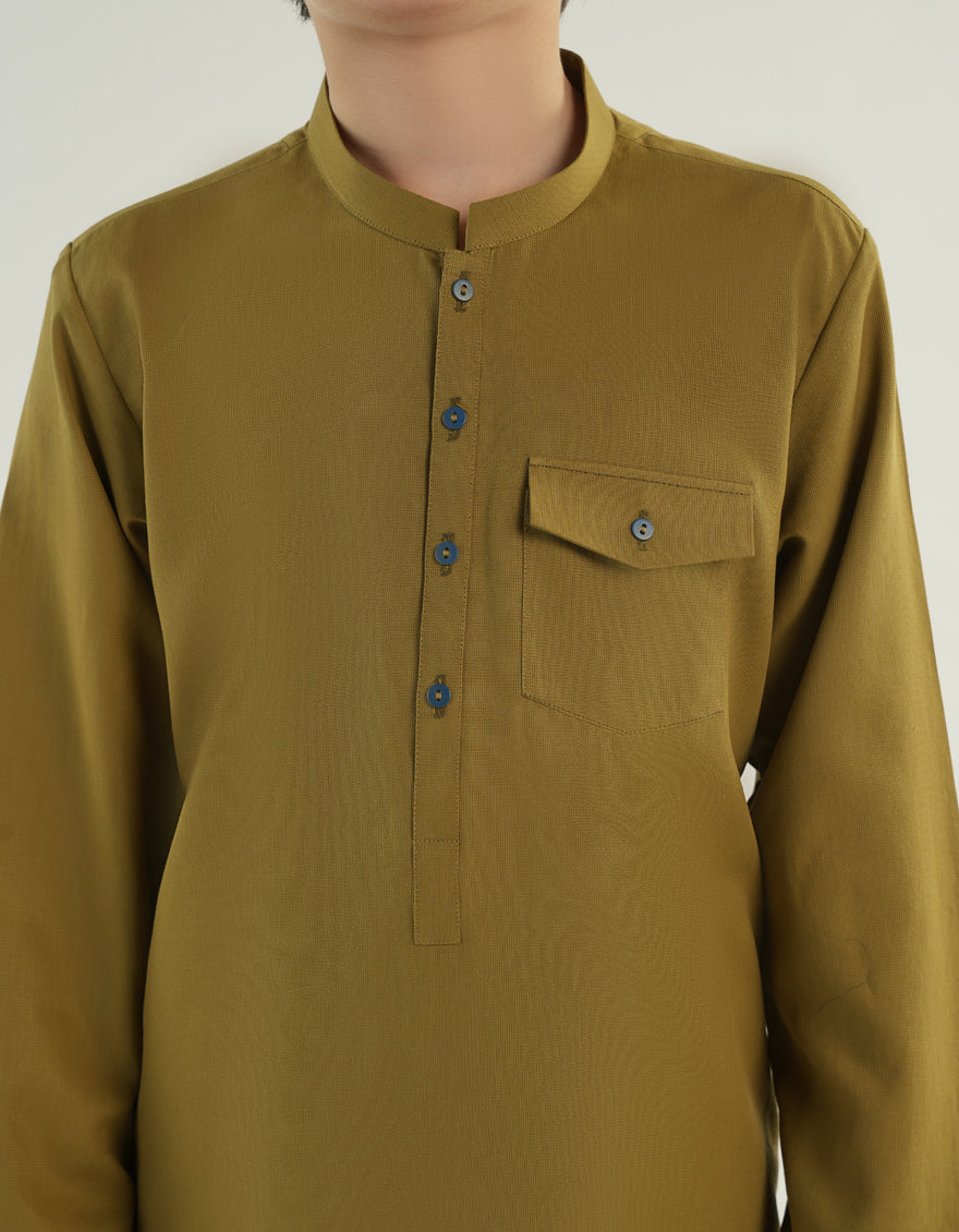 Blended Green Kurta Trouser - J. Junaid Jamshed