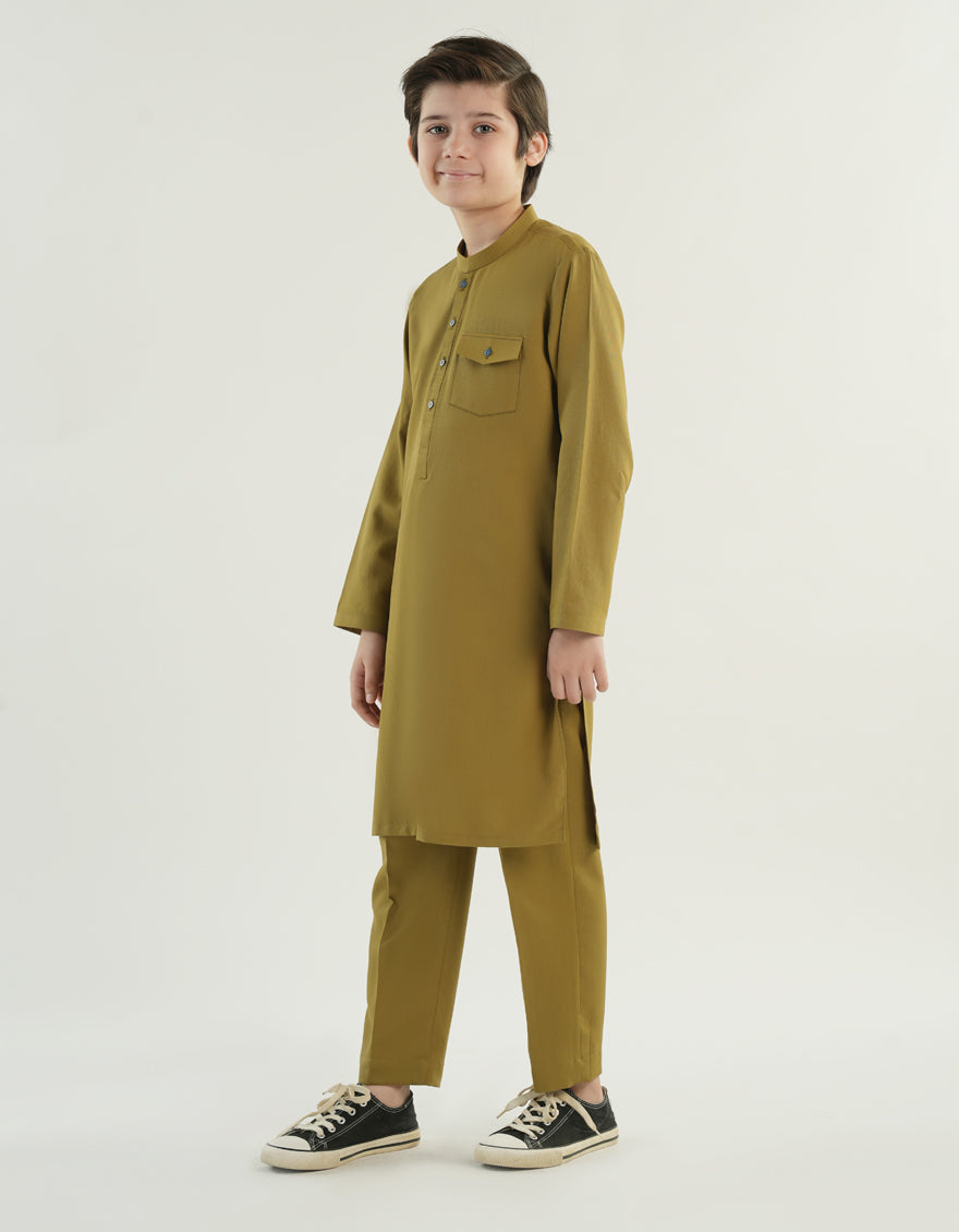 Blended Green Kurta Trouser - J. Junaid Jamshed