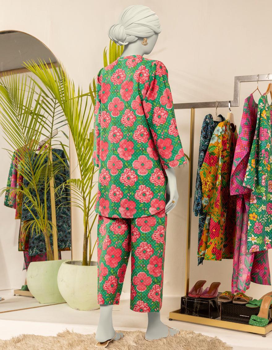 Cambric Green Kurti - J. Junaid Jamshed