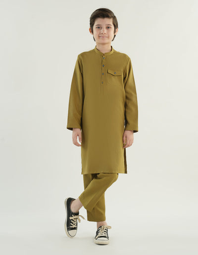 Blended Green Kurta Trouser - J. Junaid Jamshed