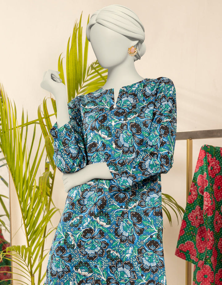 Cambric Blue Kurti - J. Junaid Jamshed