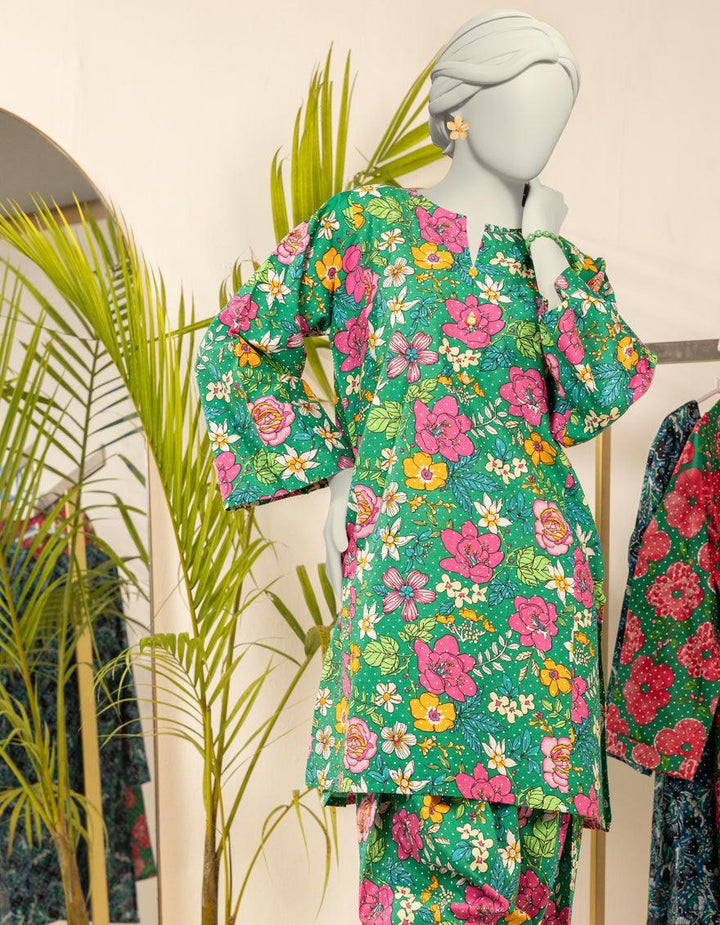 Cambric Green Kurti - J. Junaid Jamshed