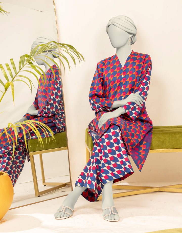 Cambric Blue Kurti - J. Junaid Jamshed