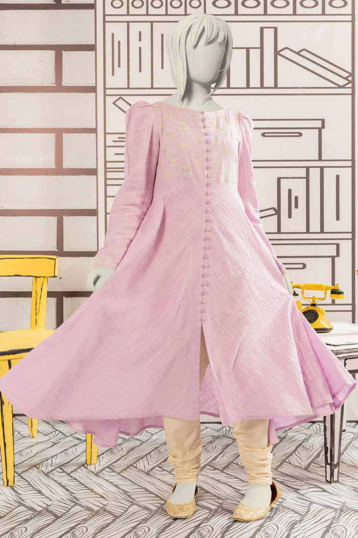 Khaddar Lilac Kurti - J. Junaid Jamshed