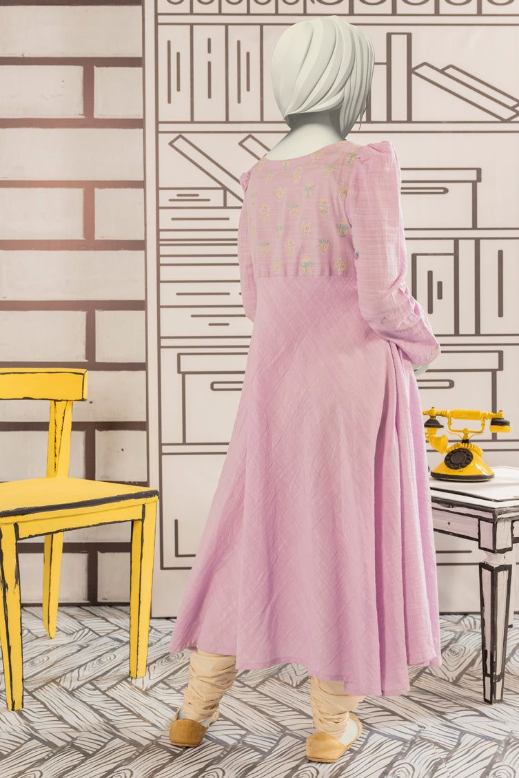 Khaddar Lilac Kurti - J. Junaid Jamshed