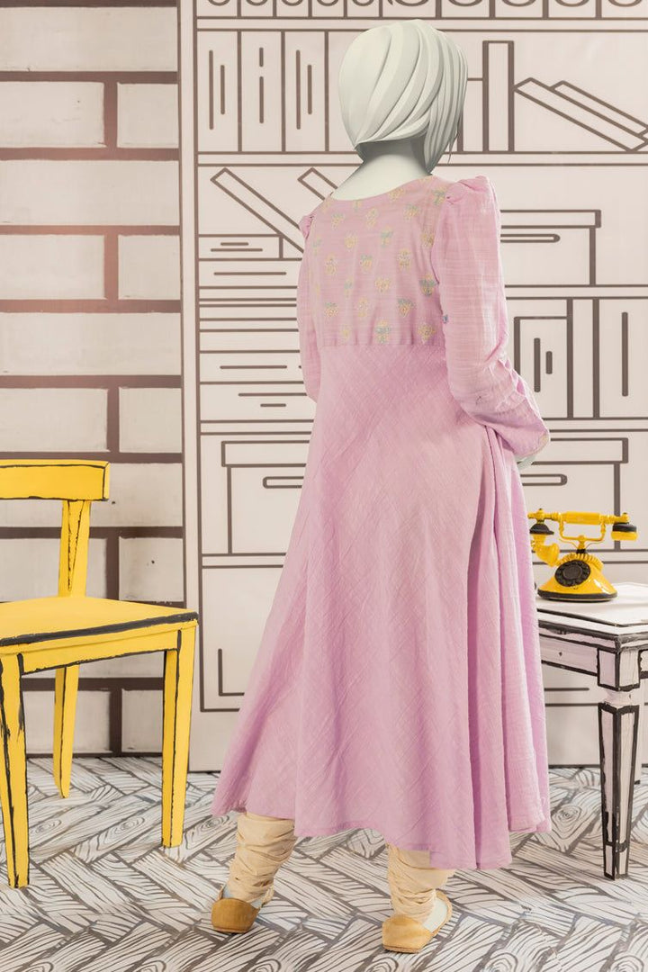 Khaddar Lilac Kurti - J. Junaid Jamshed