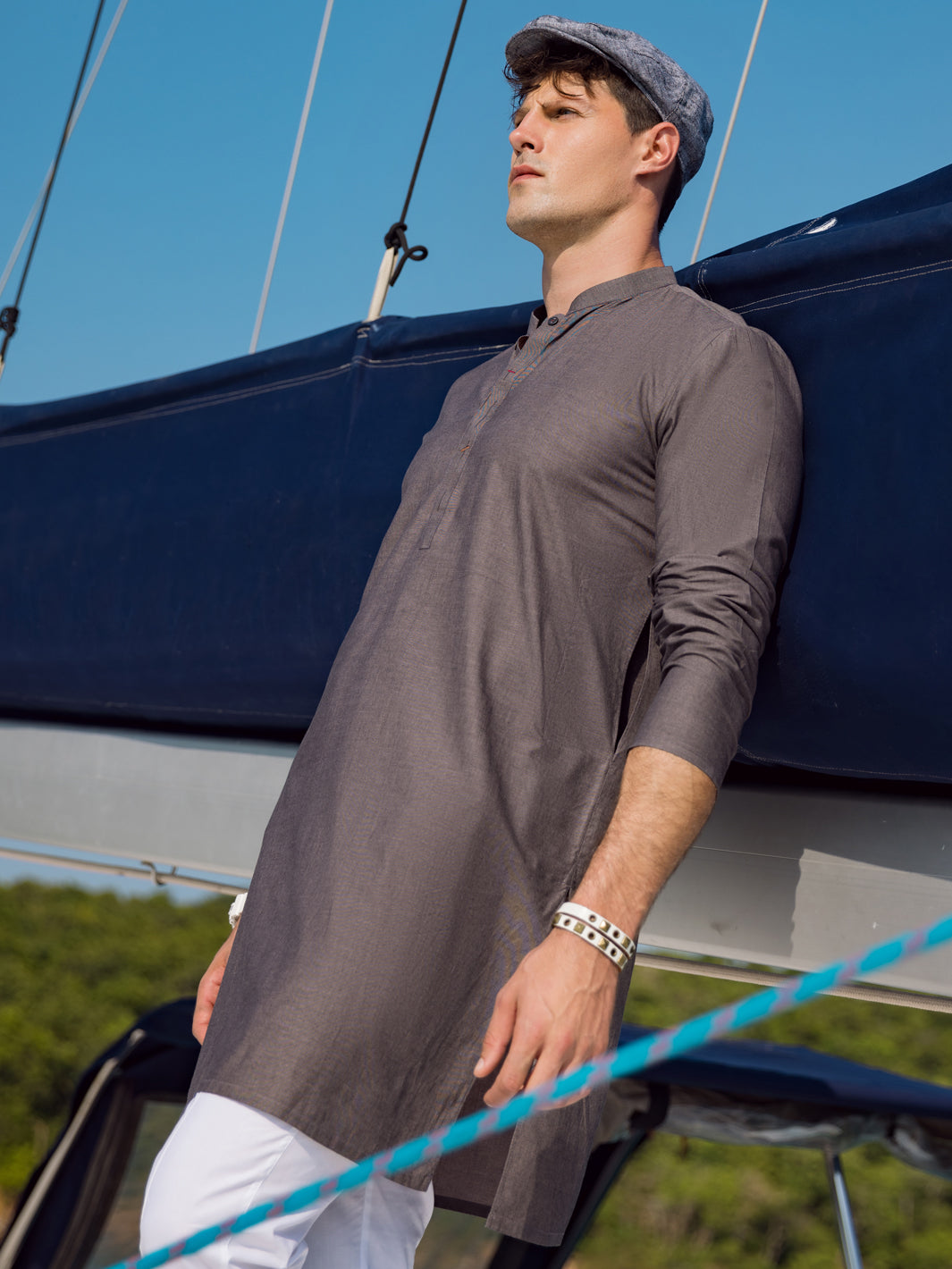 Cotton Grey Kurta - Almirah