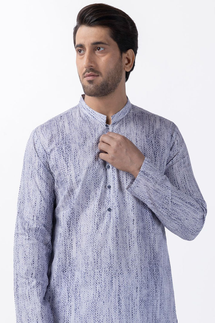 Cotton Blue Kurta - Almirah