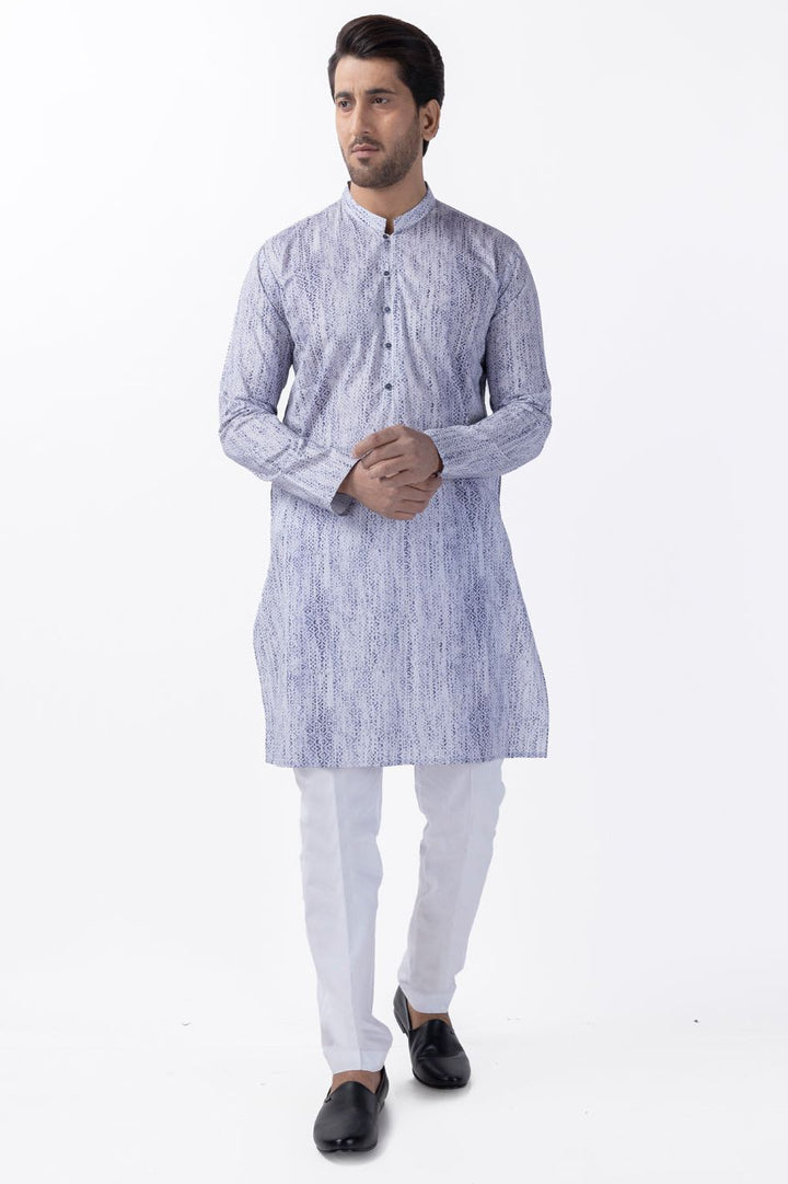 Cotton Blue Kurta - Almirah