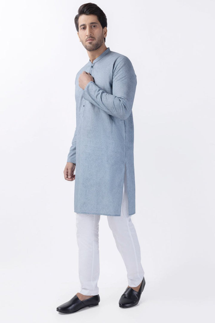 Cotton Blue Kurta - Almirah