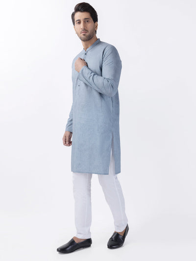 Cotton Blue Kurta - Almirah