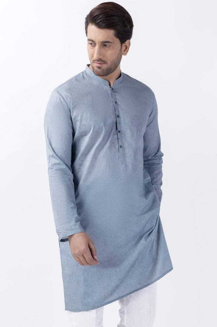 Cotton Blue Kurta - Almirah