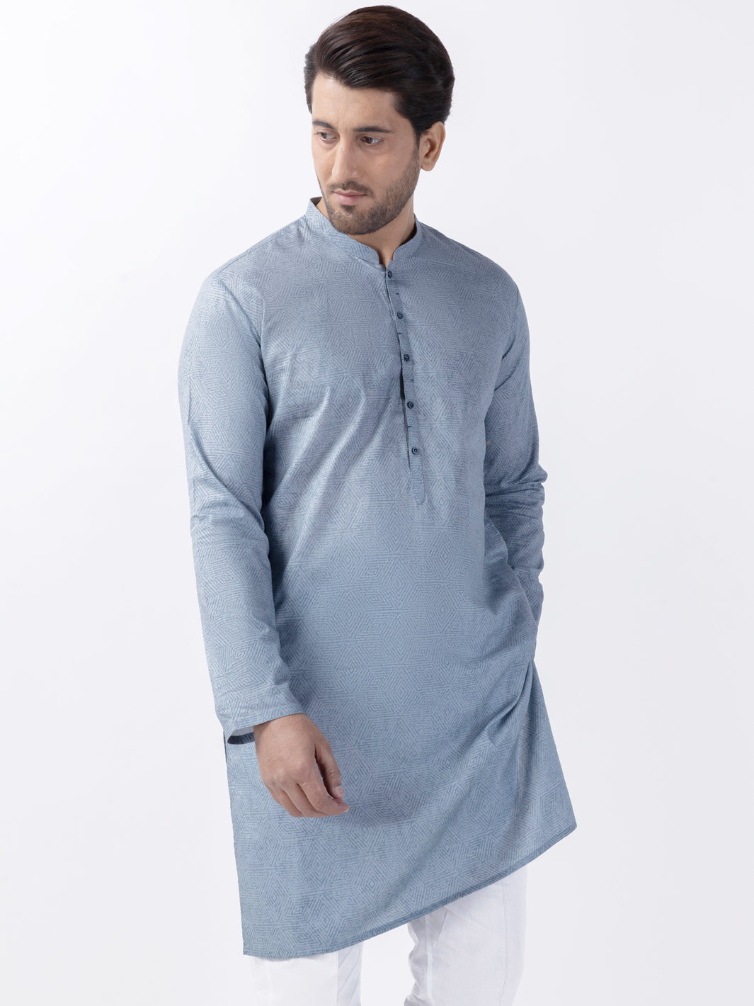 Cotton Blue Kurta - Almirah