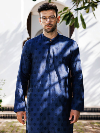 Cotton Blue Kurta - Almirah