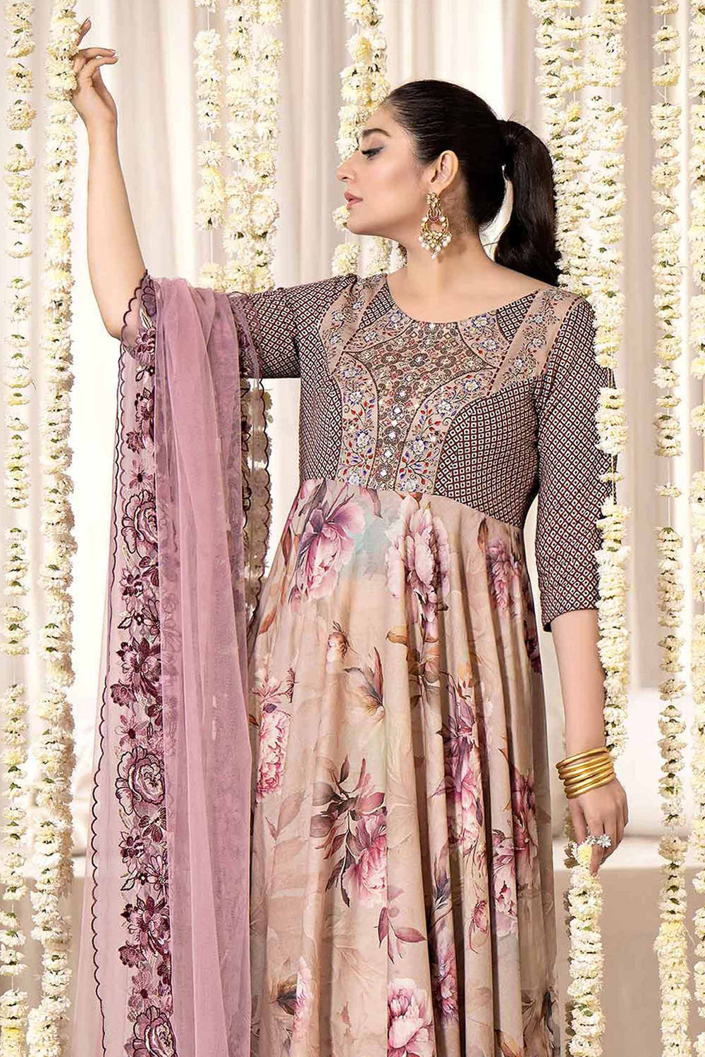 Embroidered Tea Pink 2 Piece Suit - Nishat