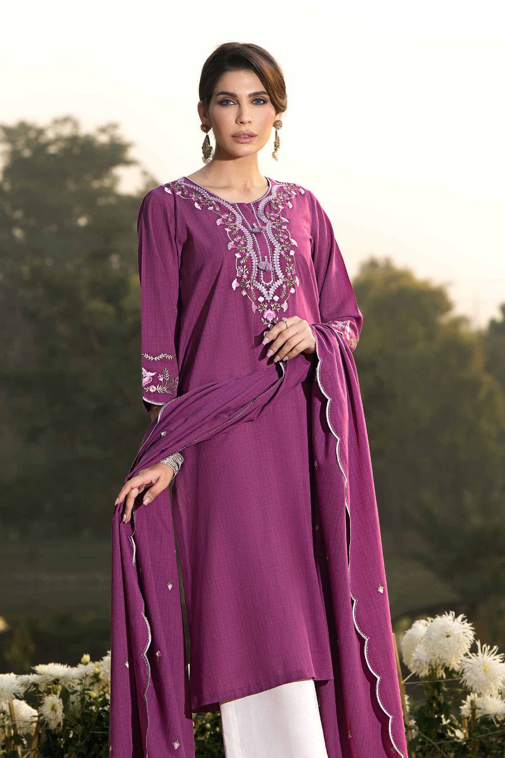 Embroidered Pink 2 Piece Suit - Nishat