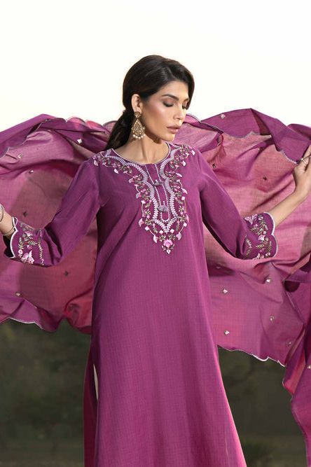 Embroidered Pink 2 Piece Suit - Nishat