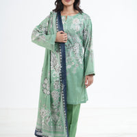 Khaddar Green Stitched Suit - Khaadi