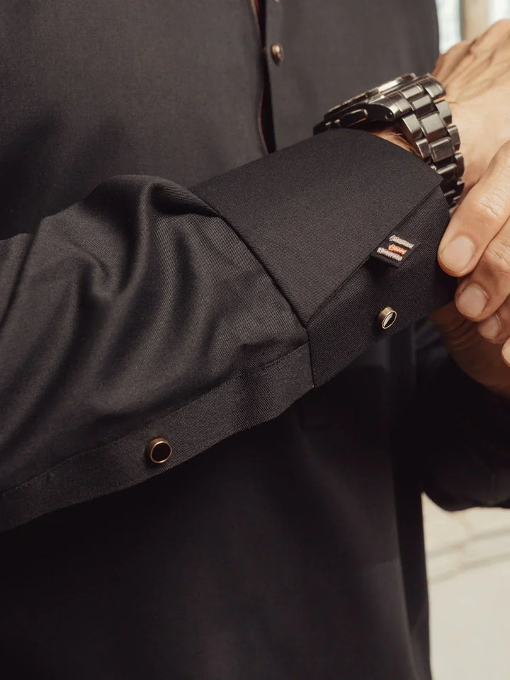 Blended Black Shalwar Kameez - Almirah