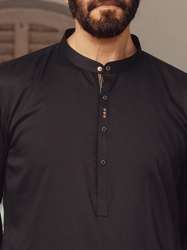 Blended Black Shalwar Kameez - Almirah