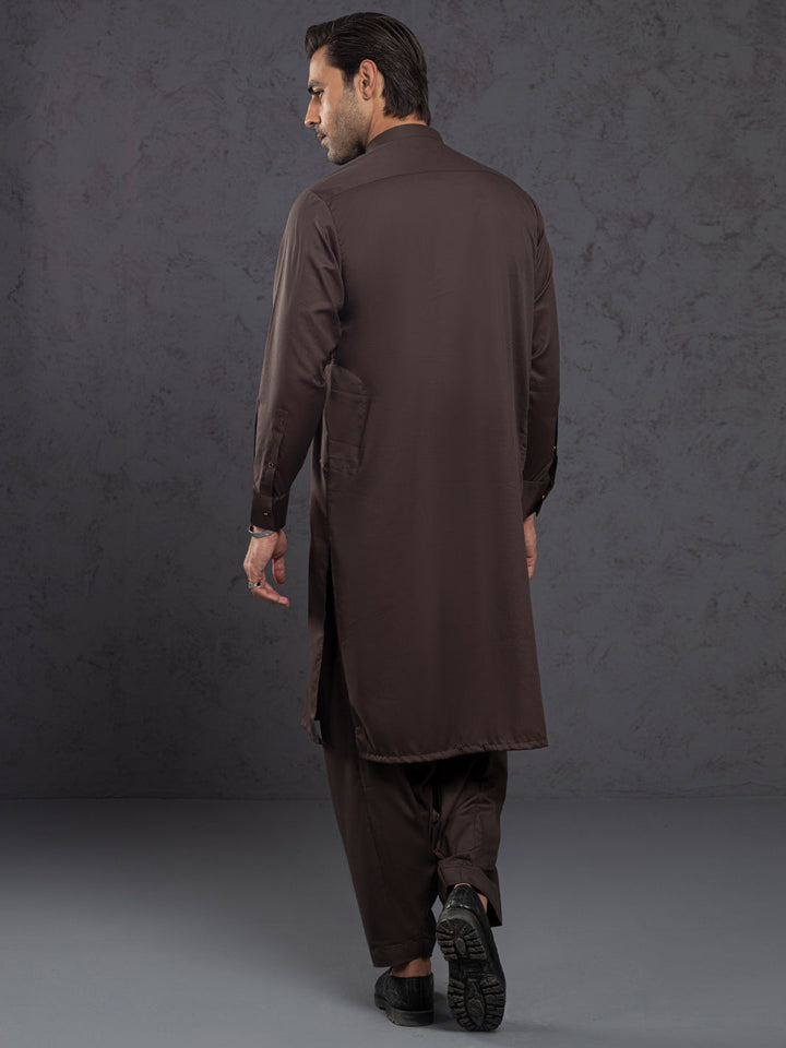 Blended Brown Shalwar Kameez - Almirah