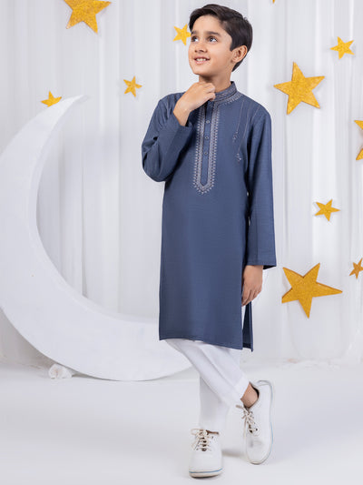 Cotton Grey Special Kurta - J. Junaid Jamshed