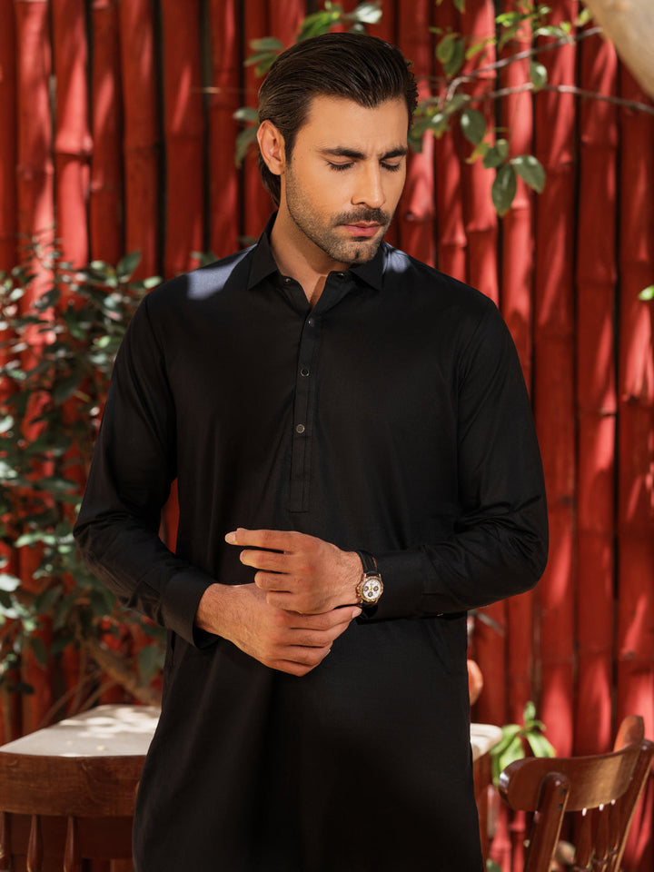 Cotton Black Shalwar Kameez - Almirah