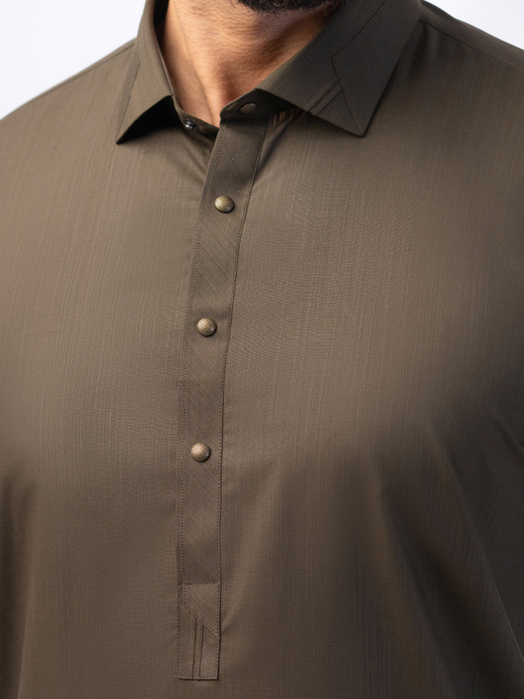 Polyester Olive Green Shalwar Kameez - Almirah