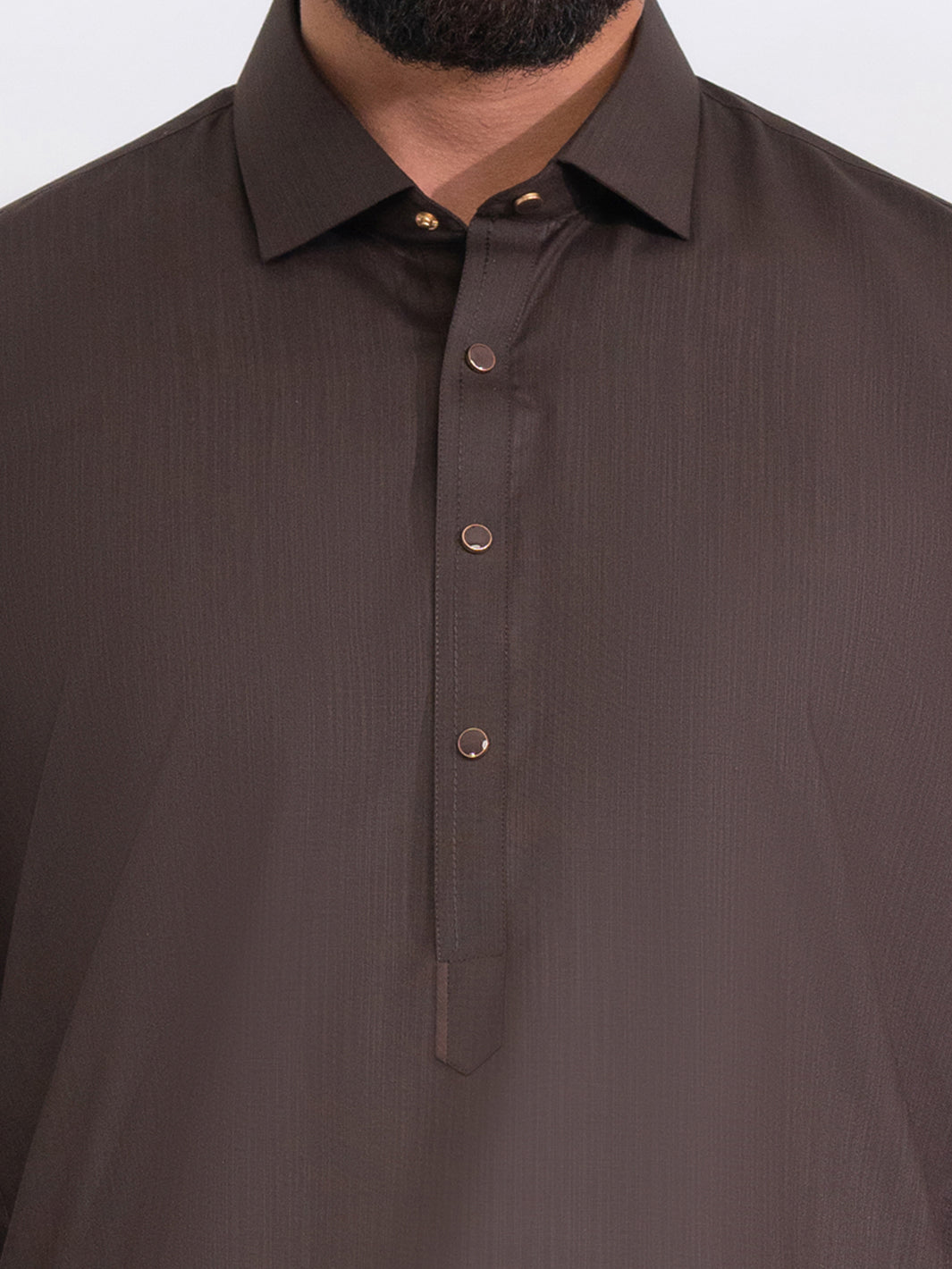 Polyester Dark Brown Shalwar Kameez - Almirah