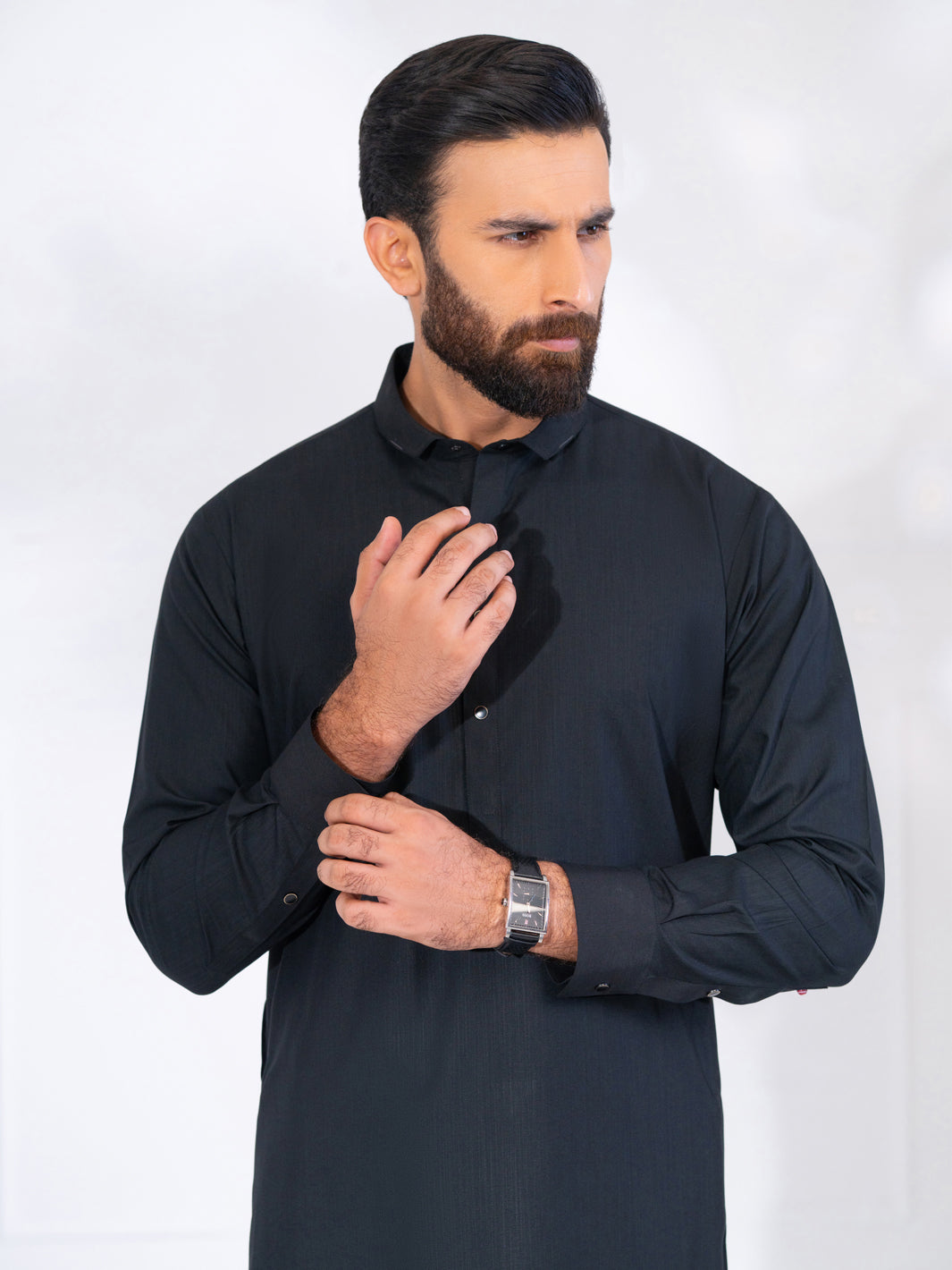 Polyester Black Shalwar Kameez - Almirah
