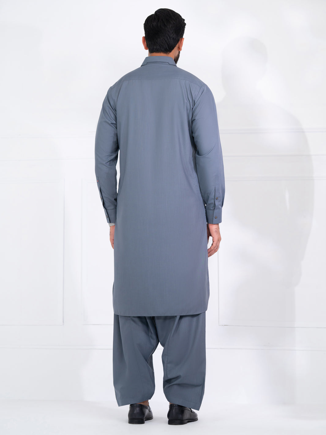 Polyester Grey Shalwar Kameez - Almirah